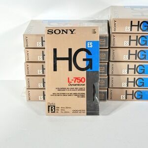 SONY HG L-750 ES Dynamicron Beta Video Cassettes Tape‎ Lot Sealed 12 tapes
